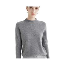 Suéter Feminino De Outono Inverno Com Gola Alta, Casual, Malha Macia, Tops Básicos