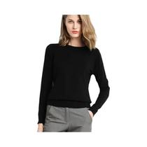 Suéter Feminino De Tamanho Grande, Pulôver Slim De Gola Redonda, Mistura De Lã De Cashmere, Camisa