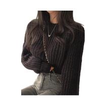 Suéter Feminino De Tricô Vintage Harajuku Solto De Manga Longa, Macio E Quente, Elegante Para Suéter Feminino De Tricô Vintage Harajuku Solto De Manga Longa, Macio E Quente, Elegante Para
