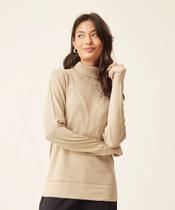 Suéter Feminino Gola Alta Brilho Lurex Marisa-75446