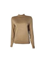 Suéter Feminino Miose Gola Média Bege