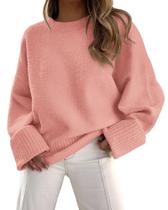 Suéter Feminino Oversized Fuzzy Pullover Rosa PRETTYGARDEN