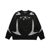 Suéter Feminino Retrô Com Estampa De Estrelas, Manga Longa, Casual, Estilo Harajuku Y2K, Tricô Para