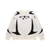 Suéter Feminino Retrô Com Estampa De Estrelas, Manga Longa, Casual, Estilo Harajuku Y2K, Tricô Para Suéter Feminino Retrô Com Estampa De Estrelas, Manga Longa, Casual, Estilo Harajuku Y2K, Tricô Para