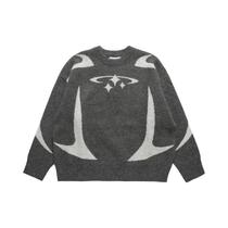 Suéter Feminino Retrô Com Estampa De Estrelas, Manga Longa, Casual, Estilo Harajuku Y2K, Tricô Para