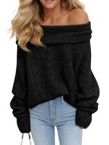 Suéter feminino Saodimallsu tricotado preto