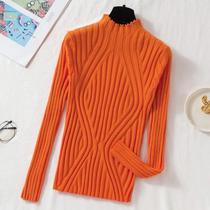 Suéter Feminino Slim Fit De Tricô Com Gola Alta, Pulôver De Manga Longa, Moda Chic Para Outono E