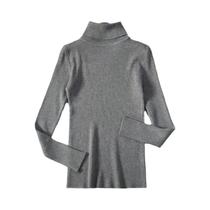Suéter Feminino Slim Fit De Tricô Com Gola Alta, Pulôver De Manga Longa, Moda Chic Para Outono E