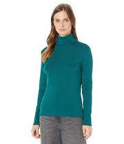Suéter feminino Tommy Hilfiger de gola alta verde floresta XL