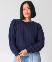 Suéter Feminino Trançado Textura Marisa Azul-52115