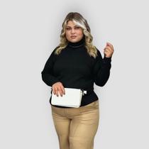 Suéter Feminino Tricô Lã Manga Longa Cacharrel Inverno Liso