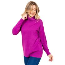 Suéter Gola Alta Alongado Colors Premium Sml Fashion