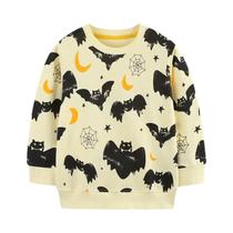Suéter Infantil De Manga Longa Com Estampa De Desenho Animado Para O Halloween, Suéter De Outono