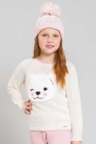 Sueter Infatil Kukie Menina Tricô Ursinho 61126