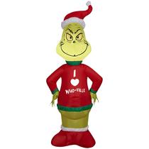 Suéter Inflável de Natal Grinch Gemmy - 1,2m com Luzes LED