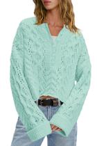 Suéter LAMISSCHE Cable Knit Cropped Oversize para mulheres