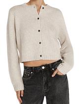 Suéter leve feminino Cardigan Cioatin tricotado com botões