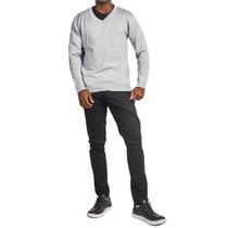 Suéter Liso Com Gola Em V Masculino