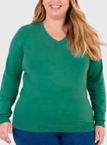 Suéter Malwee 1000090743 Feminino Plus Size Decote V Tricô T. G1/G3