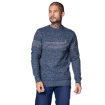 Suéter Masculino Balboa Tricot Mesclado Marinho