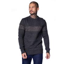 Suéter Masculino Balboa Tricot Mesclado Preto