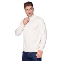 Suéter Masculino Broken Rules Gola Alta Zíper Off White Suéter Masculino Broken Rules Gola Alta Zíper Off White