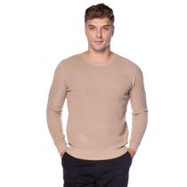 Suéter Masculino Broken Rules Texturizado Bege Suéter Masculino Broken Rules Texturizado Bege