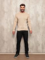 Sueter Masculino Canelado Blusa de Frio Tricot
