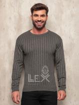 Sueter Masculino Canelado Blusa de Frio Tricot - LEX