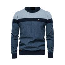 Suéter Masculino Casual De Algodão Com Gola Redonda E Detalhes Em Tricô Moda Masculina De Inverno Suéter Masculino Casual De Algodão Com Gola Redonda E Detalhes Em Tricô Moda Masculina De Inverno
