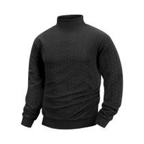 Suéter Masculino Casual De Outono Com Gola Alta E Manga Longa Em Cor Sólida Suéter Masculino Casual De Outono Com Gola Alta E Manga Longa Em Cor Sólida