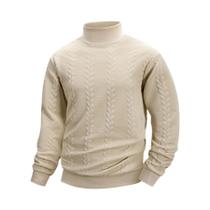 Suéter Masculino Casual De Outono Com Gola Alta E Manga Longa Em Cor Sólida Suéter Masculino Casual De Outono Com Gola Alta E Manga Longa Em Cor Sólida