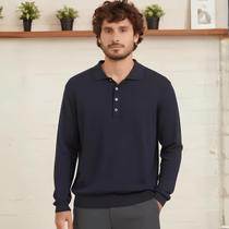 Suéter Masculino Com Gola Tricot Texturizado Colcci Suéter Masculino Com Gola Tricot Texturizado Colcci