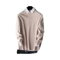 Suéter Masculino De Cashmere E Algodão Com Decote Em V, Quente Para Outono E Inverno