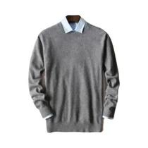 Suéter Masculino De Cashmere E Algodão Com Decote Em V, Quente Para Outono E Inverno