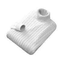 Suéter Masculino De Gola Alta Em Cor Sólida, Pullover Tricotado Casual, Elástico Para Outono E