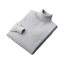 Suéter Masculino De Gola Alta Grosso E Pesado, Quente De Lã, Estilo Streetwear De Inverno, Cor