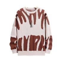 Suéter Masculino De Inverno E Outono Com Jacquard Irregular, Gola Redonda Casual E Cores Suéter Masculino De Inverno E Outono Com Jacquard Irregular, Gola Redonda Casual E Cores