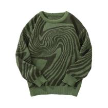 Suéter Masculino De Inverno E Outono Com Jacquard Labirinto, Gola Redonda, Cores Contrastantes, Suéter Masculino De Inverno E Outono Com Jacquard Labirinto, Gola Redonda, Cores Contrastantes,
