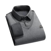 Suéter Masculino De Inverno Grosso Com Gola Polo Forrado Em Fleece - Moda Casual De Negócios