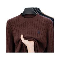 Suéter Masculino De Lã Para Outono Inverno, Gola Redonda, Pulôver Grosso Com Mangas Longas Em Tricô Suéter Masculino De Lã Para Outono Inverno, Gola Redonda, Pulôver Grosso Com Mangas Longas Em Tricô