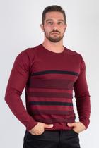 Suéter masculino de malha com listras 50004