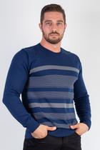 Suéter masculino de malha com listras 50004