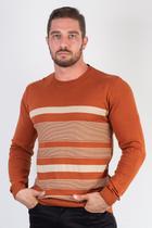 Suéter masculino de malha com listras 50004