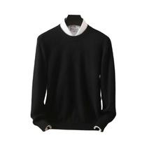 Suéter Masculino De Tamanho Grande 100% Cashmere De Vison Puro, Gola Redonda, Manga Longa, Tricô,