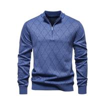Suéter Masculino De Tricô Com Zíper Frontal, Casual, Esportivo, Para Golfe, Outono/Inverno, Tamanho