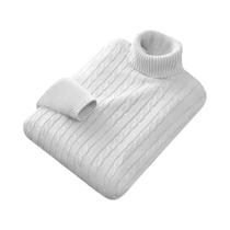 Suéter Masculino De Tricô Gola Alta Leve E Quente Para Outono/Inverno, Cor Sólida, Estilo Streetwear