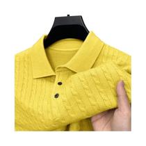 Suéter Masculino De Tricô Gola V Com Ponto Trançado Para Outono/Inverno, Ajuste Slim, Manga Longa,