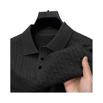 Suéter Masculino De Tricô Gola V Com Ponto Trançado Para Outono/Inverno, Ajuste Slim, Manga Longa,