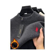 Suéter Masculino De Veludo Com Gola Redonda, Casual, De Marca De Designer, Com Bordado De Pônei,